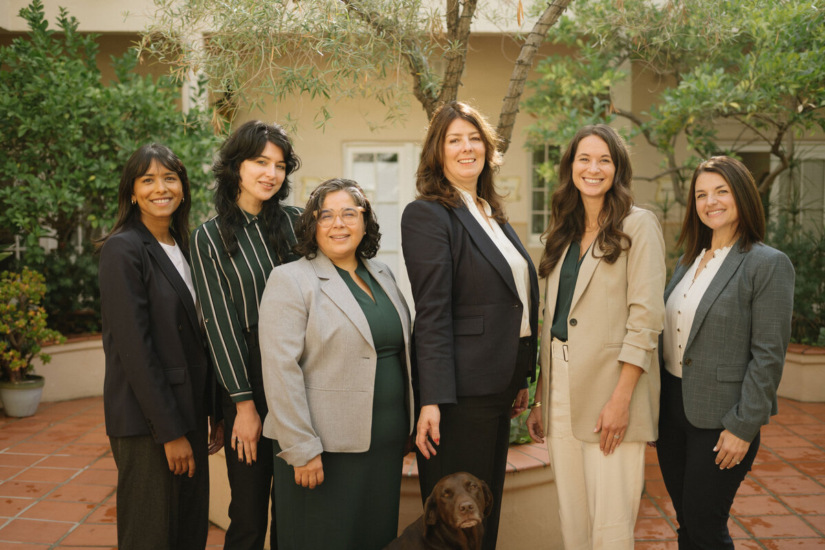 Trusted Legal team in the office courtyard